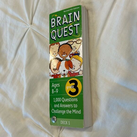 Brain Quest Q & A Cards Grade 3 for Ages 8-9 Deck 1 Educational Toys - Picture 1 of 5